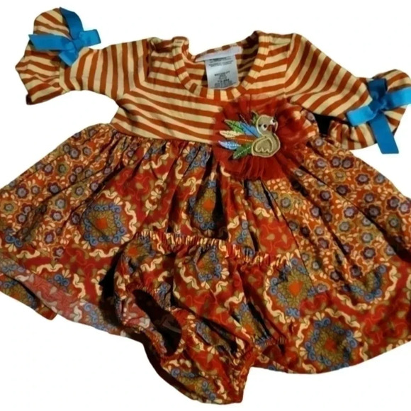 Bonnie Baby Other - Bonnie Baby Size 3-6m turkey design dress
